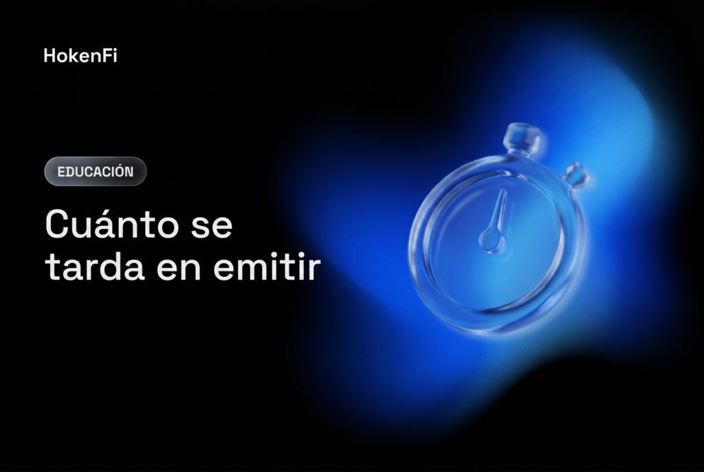 Cuánto se tarda en emitir un security token: cronómetro de plazos, ilustración HokenFi