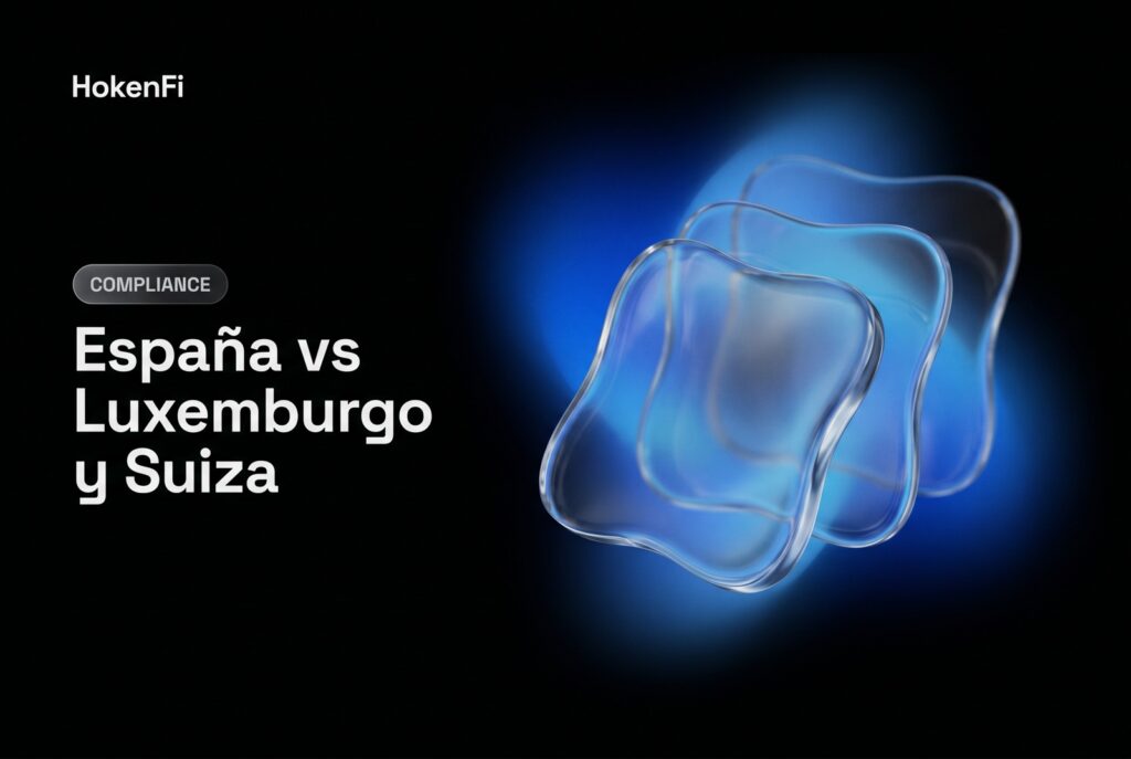 Comparativa de security token España vs Luxemburgo Suiza en tres jurisdicciones europeas con HokenFi